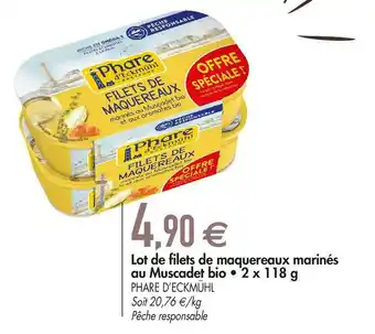 Phare d'eckmühl lot de filets de maquereaux marinés au muscadet bio