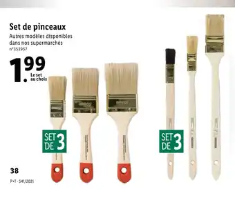 Lidl Set De Pinceaux offre