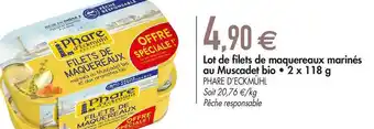 Biomonde Phare d’eckmühl lot de filets de maquereaux marinés au muscadet bio offre