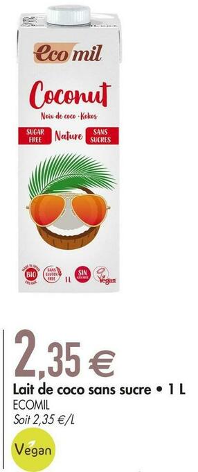 Ecomil lait de coco sans sucre