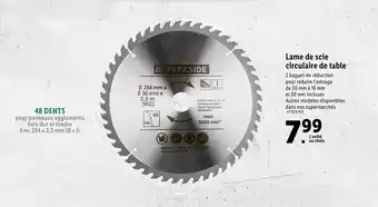 Lidl Lame De Scie Circulaire offre