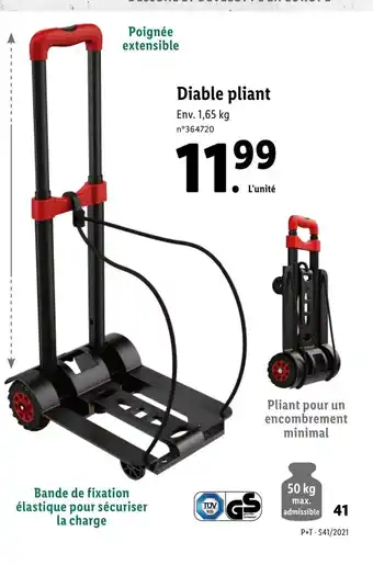 Lidl Diable Pliant offre