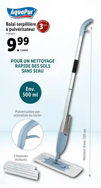 Lidl Balai Serpilliére A Pulvérisateur offre