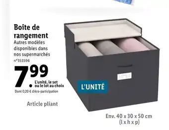 Lidl Boite De Rangement offre