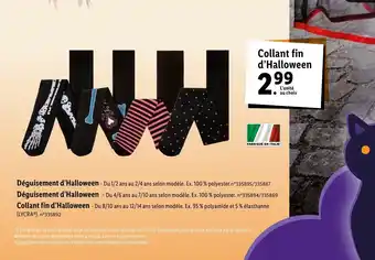 Lidl Collant Fin D'halloween offre