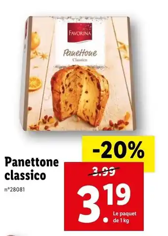 Lidl Panettone Classico offre