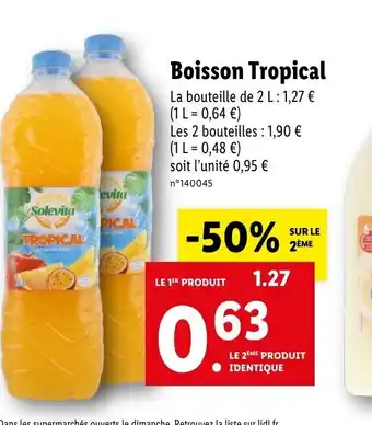 Lidl Boisson Tropical offre