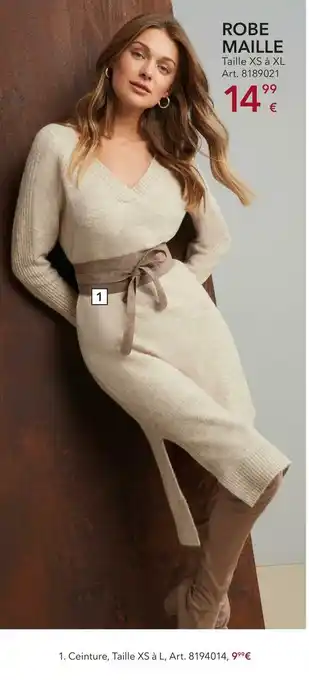 Robe maille + ceinture