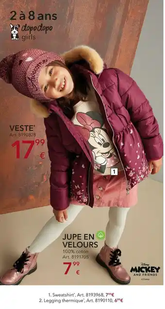 Veste + jupe en velours + sweatshirt