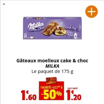 Coccinelle Supermarché Gâteaux moelleux cake & choc MILKA offre