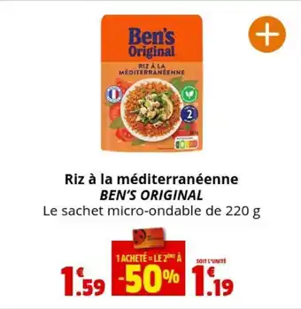 Coccinelle Supermarché Riz à la méditerranéenne BEN'S ORIGINAL offre