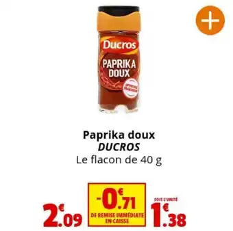 Paprika doux DUCROS Le flacon de 40 g