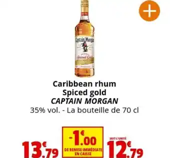 Coccinelle Supermarché Caribbean rhum Spiced gold CAPTAIN MORGAN offre