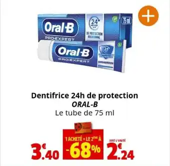 Coccinelle Supermarché Dentifrice 24h de protection ORAL-B offre