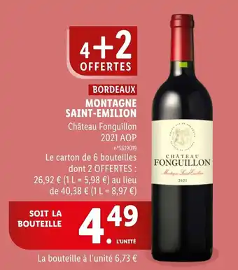 Lidl MONTAGNE SAINT-EMILION offre