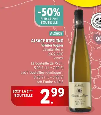 Lidl ALSACE RIESLING Vieilles Vignes offre