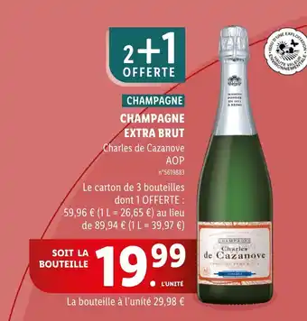 Lidl CHAMPAGNE EXTRA BRUT offre