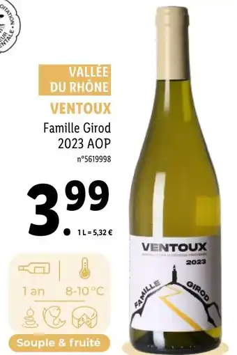 Lidl Famille Girod 2023 AOP n°5619998 offre