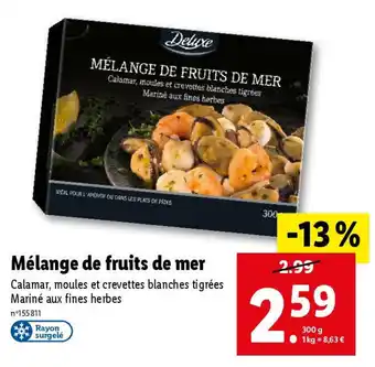 Lidl Mélange de fruits de mer offre