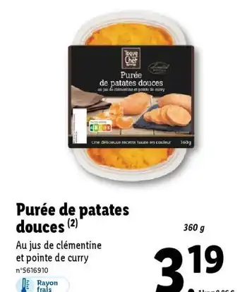 Lidl Purée de patates douces (2) offre