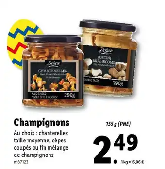 Lidl Champignons offre