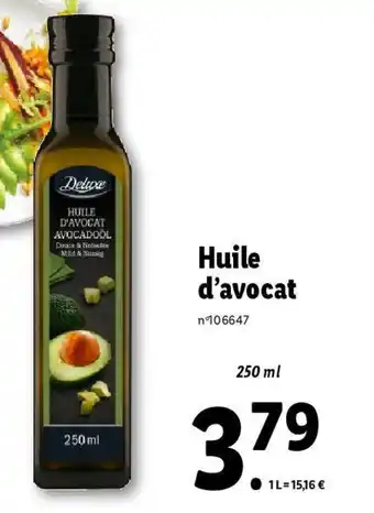 Lidl Huile d'avocat offre