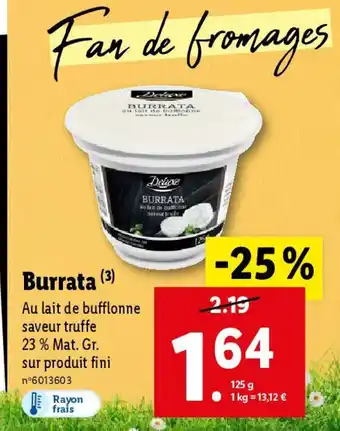 Lidl Burrata (3) offre
