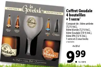 Lidl Coffret Goudale 4 bouteilles + 1 verre* offre