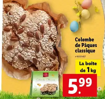 Lidl Colombe de Pâques classique offre