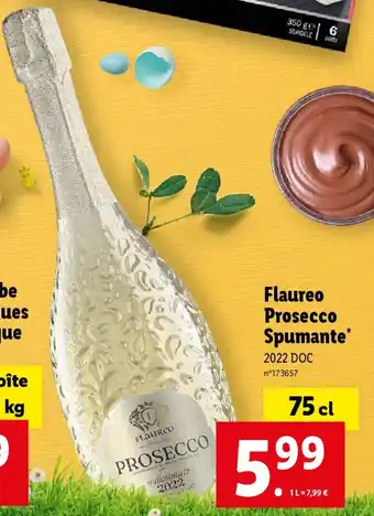 Lidl Flaureo Prosecco Spumante* offre