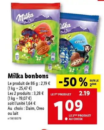 Lidl Milka bonbons offre