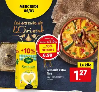 Lidl Semoule extra fine offre