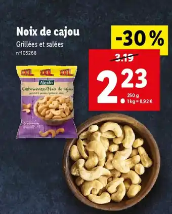Lidl Noix de cajou offre