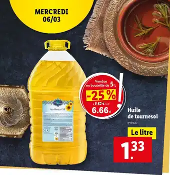 Lidl Huile de tournesol offre