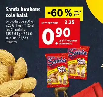 Lidl Samia bonbons cola halal offre