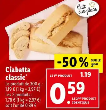 Lidl Ciabatta classic* offre