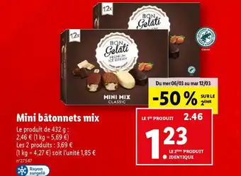 Lidl Mini bâtonnets mix offre