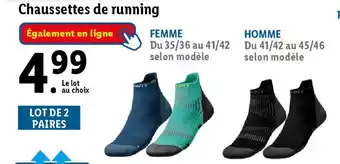Lidl Chaussettes de running offre