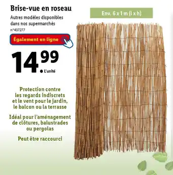 Lidl Brise-vue en roseau offre