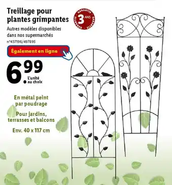 Lidl Treillage pour plantes grimpantes offre