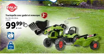 Lidl Tractopelle avec godet et remorque offre