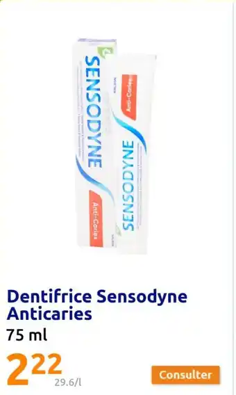 Action Dentifrice Sensodyne Anticaries offre