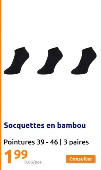 Action Socquettes en bambou offre