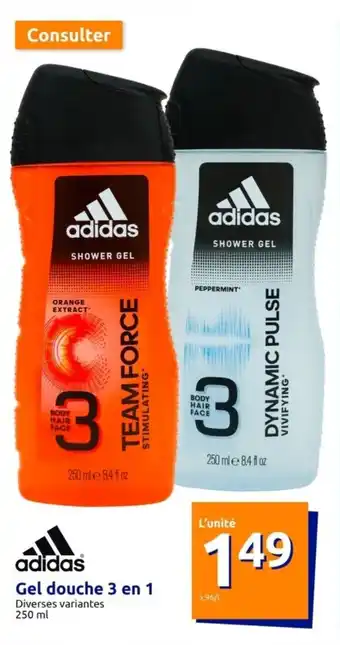 Action Gel douche 3 en 1 offre