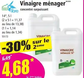 Norma Vinaigre ménager*** Eco libre concentré surpuissant offre