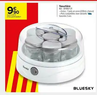 Carrefour Market Bluesky Yaourtière offre