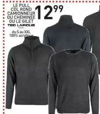 Stokomani Le Pull Col Rond Camionneur Ou Cheminée Ou Le Gilet offre