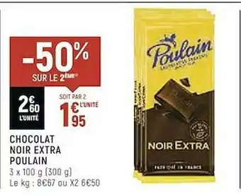 Vival Chocolat Noir Extra Poulain offre