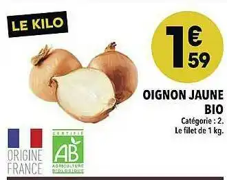 Supeco Oignon Jaune Bio offre
