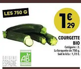 Supeco Courgette Bio offre